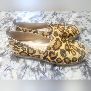 Sam Edelman Animal Print Leather Hair Espadrilles 8M